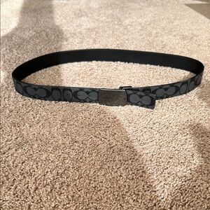 Coach Signature 42” Black and Gray Belt